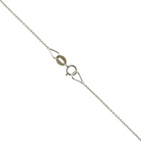 18K White Gold Oval Diamond Bezel Set with Milgrain Pendant, white gold, Long's Jewelers