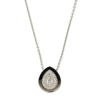 18K White Gold Pear Shape Cut Diamond Pendant, White Gold, Long's Jewelers
