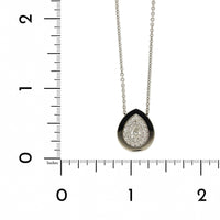 18K White Gold Pear Shape Cut Diamond Pendant, White Gold, Long's Jewelers