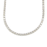 18K White Gold Prong Set Diamond Line Necklace, 18k white gold, Long's Jewelers