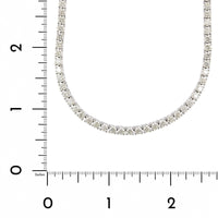 18K White Gold Prong Set Diamond Line Necklace, 18k white gold, Long's Jewelers