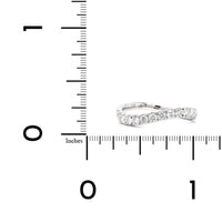 18K White Gold Prong Set Wave Diamond Band