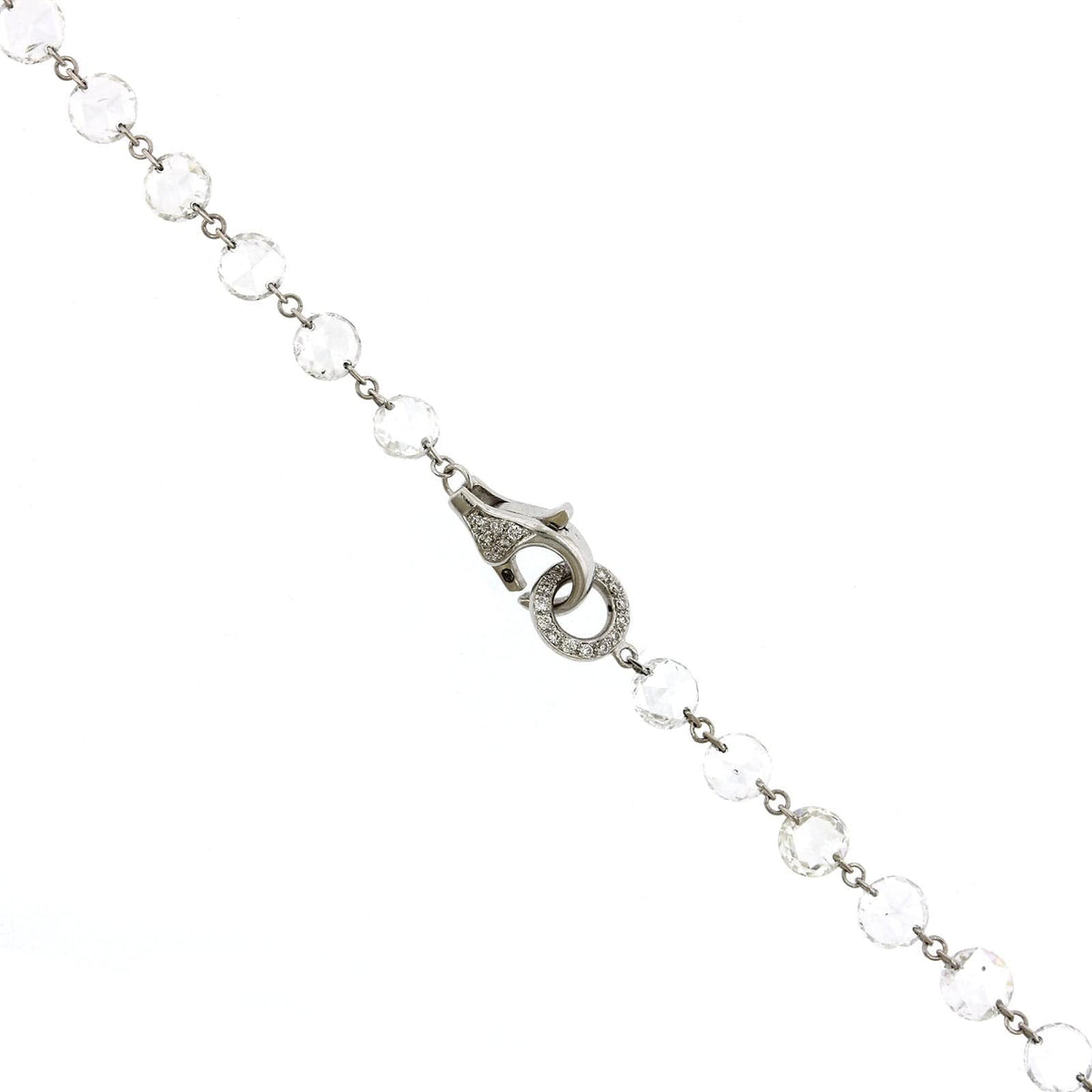 Etho Maria 18K White Gold Rose Cut Diamond Bead Necklace