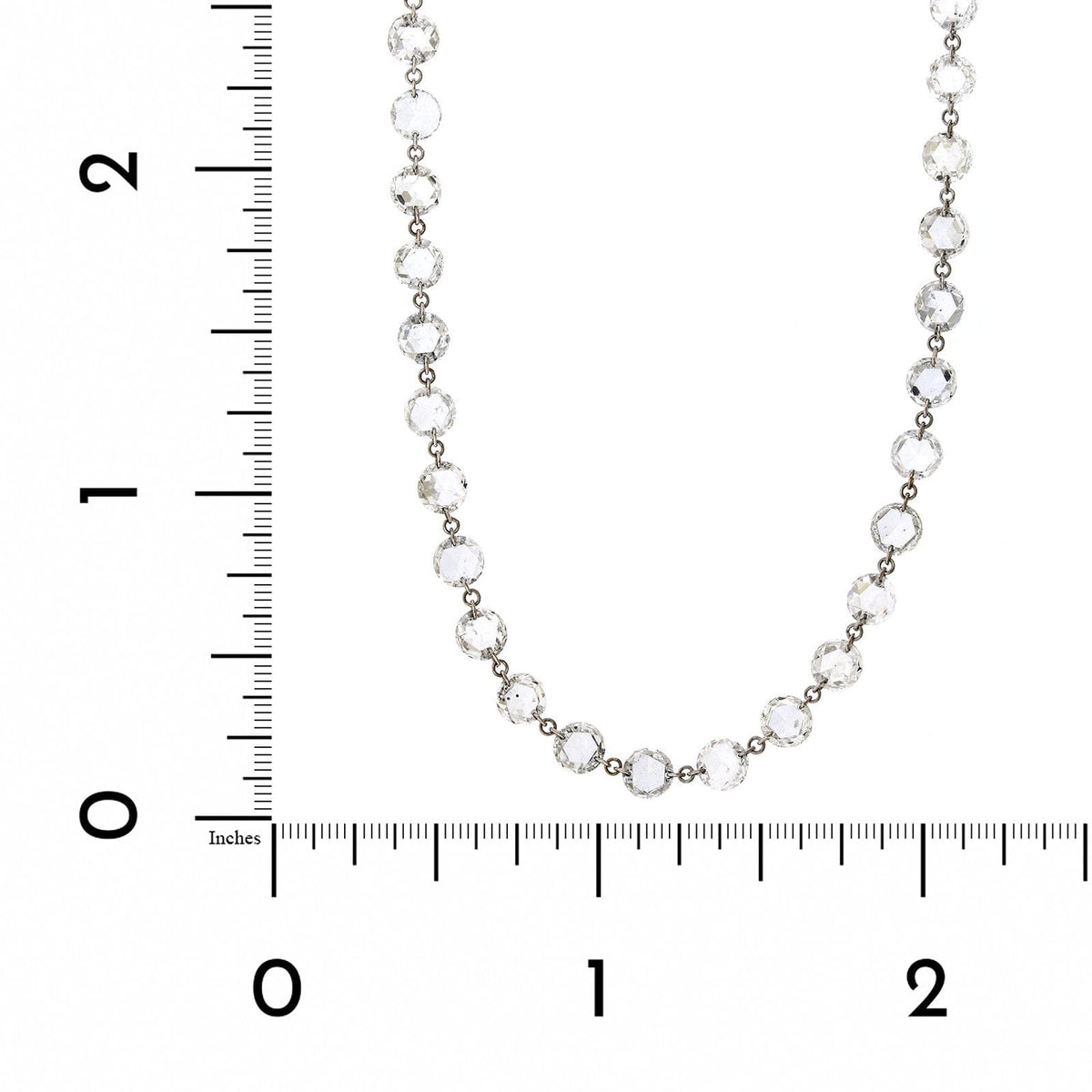 Etho Maria 18K White Gold Rose Cut Diamond Bead Necklace