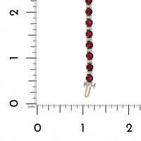 18K White Gold Ruby and Diamond Tennis Bracelet