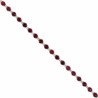 18K White Gold Ruby and Diamond Tennis Bracelet, white gold, Long's Jewelers