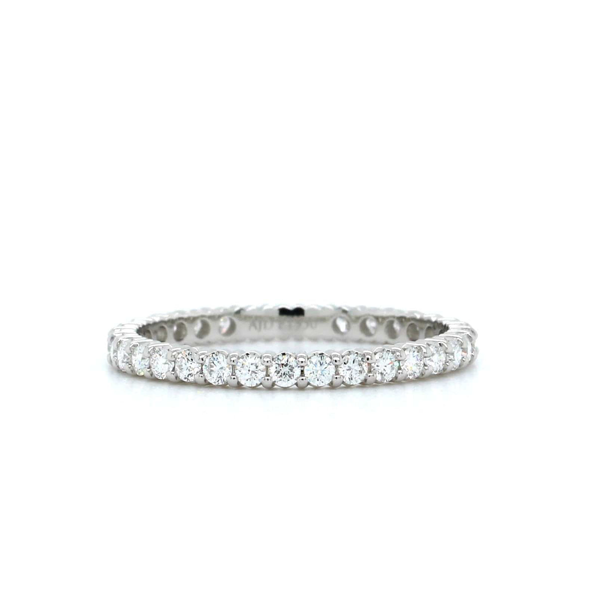 18K White Gold Shared Prong Diamond Band, 18k white gold, Long's Jewelers