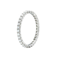 18K White Gold Shared Prong Diamond Band, 18k white gold, Long's Jewelers