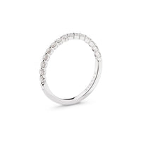 18K White Gold Shared Prong Diamond Band, silver, Long's Jewelers