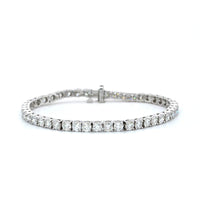 18K White Gold Shared Prong Diamond Tennis Bracelet, white gold, Long's Jewelers