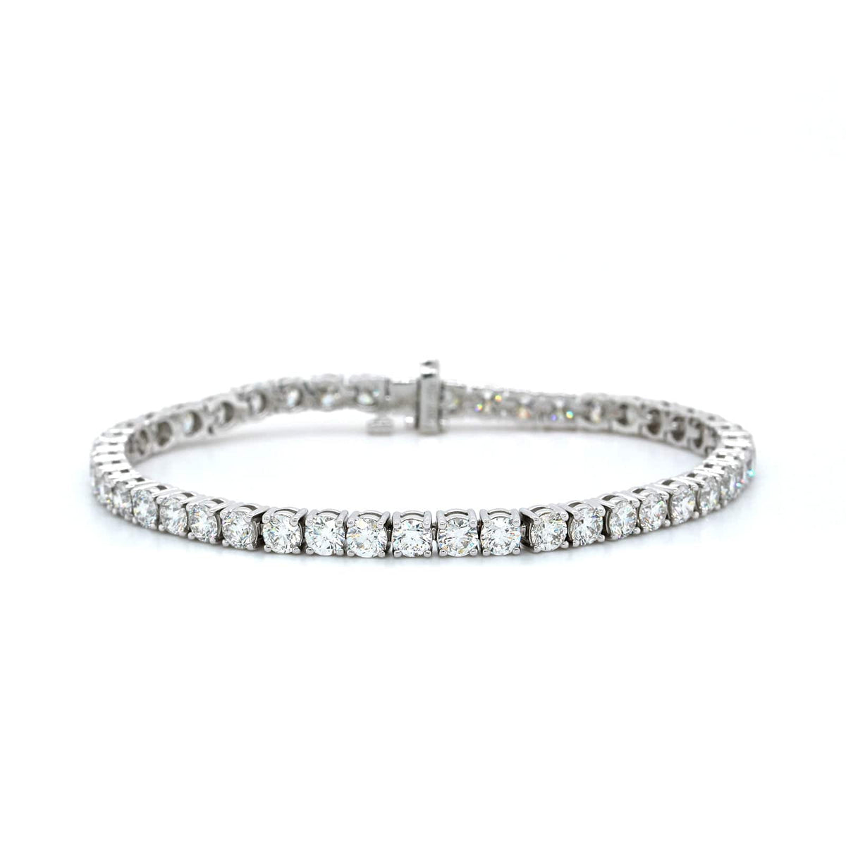 18K White Gold Shared Prong Diamond Tennis Bracelet, white gold, Long's Jewelers