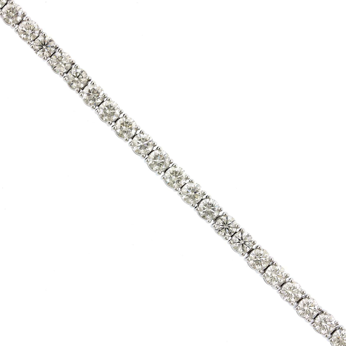 18K White Gold Shared Prong Diamond Tennis Bracelet, white gold, Long's Jewelers