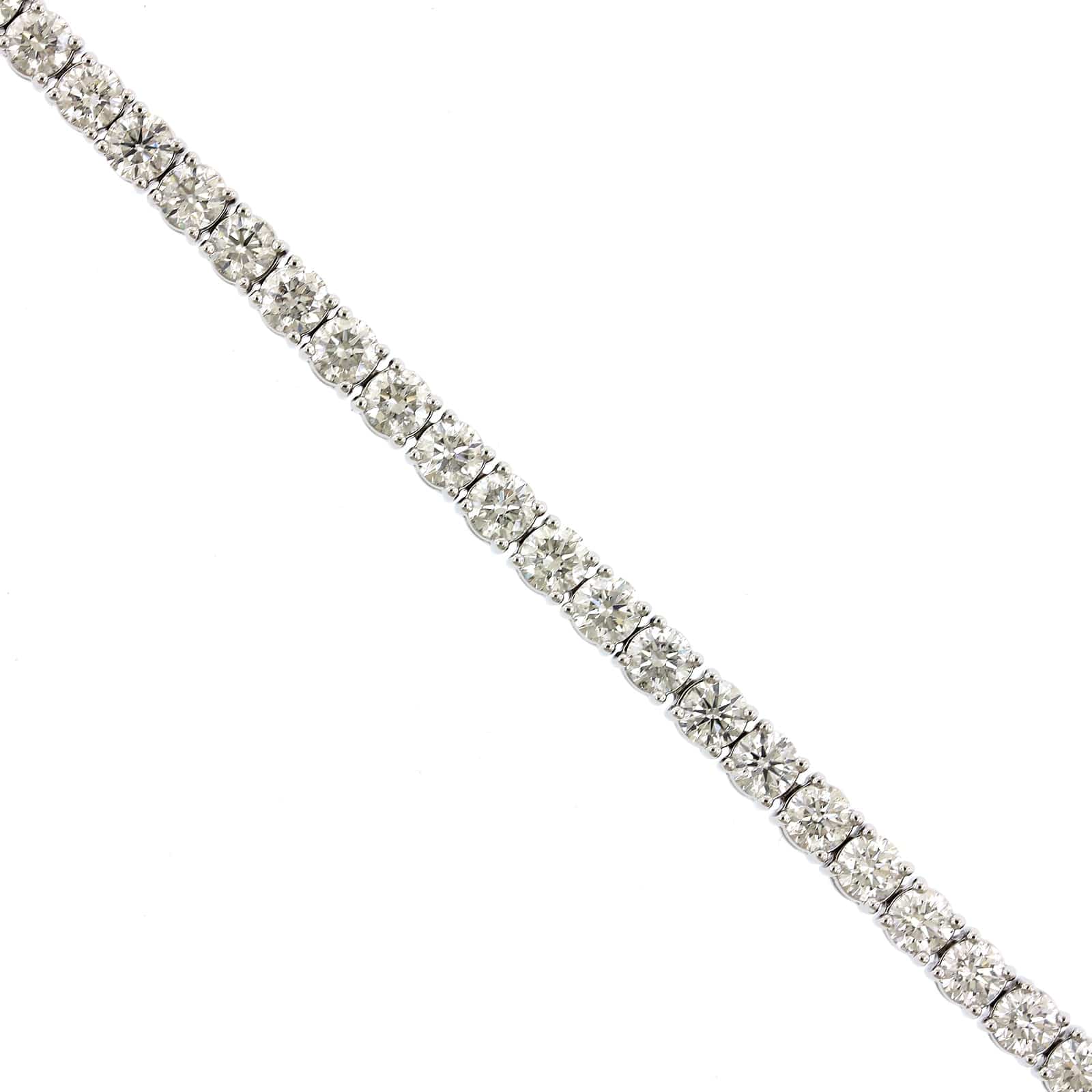 18K White Gold Shared Prong Diamond Tennis Bracelet, white gold, Long's Jewelers