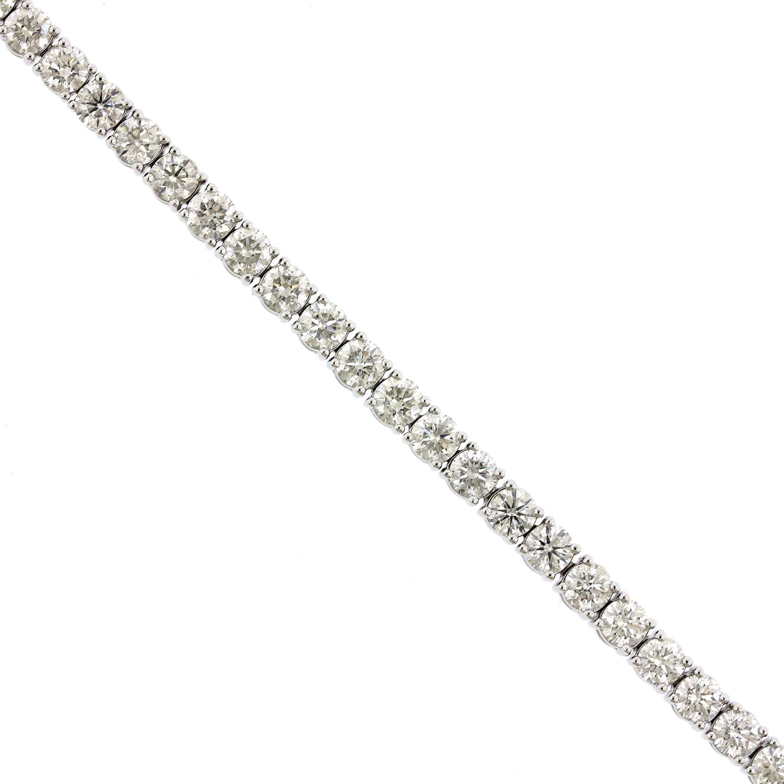 18K White Gold Shared Prong Diamond Tennis Bracelet, white gold, Long's Jewelers