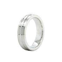 18K White Gold Single Bezel Set Diamond Band, White Gold, Long's Jewelers