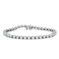 18K White Gold Single Prong Diamond Tennis Bracelet, 18k white gold, Long's Jewelers