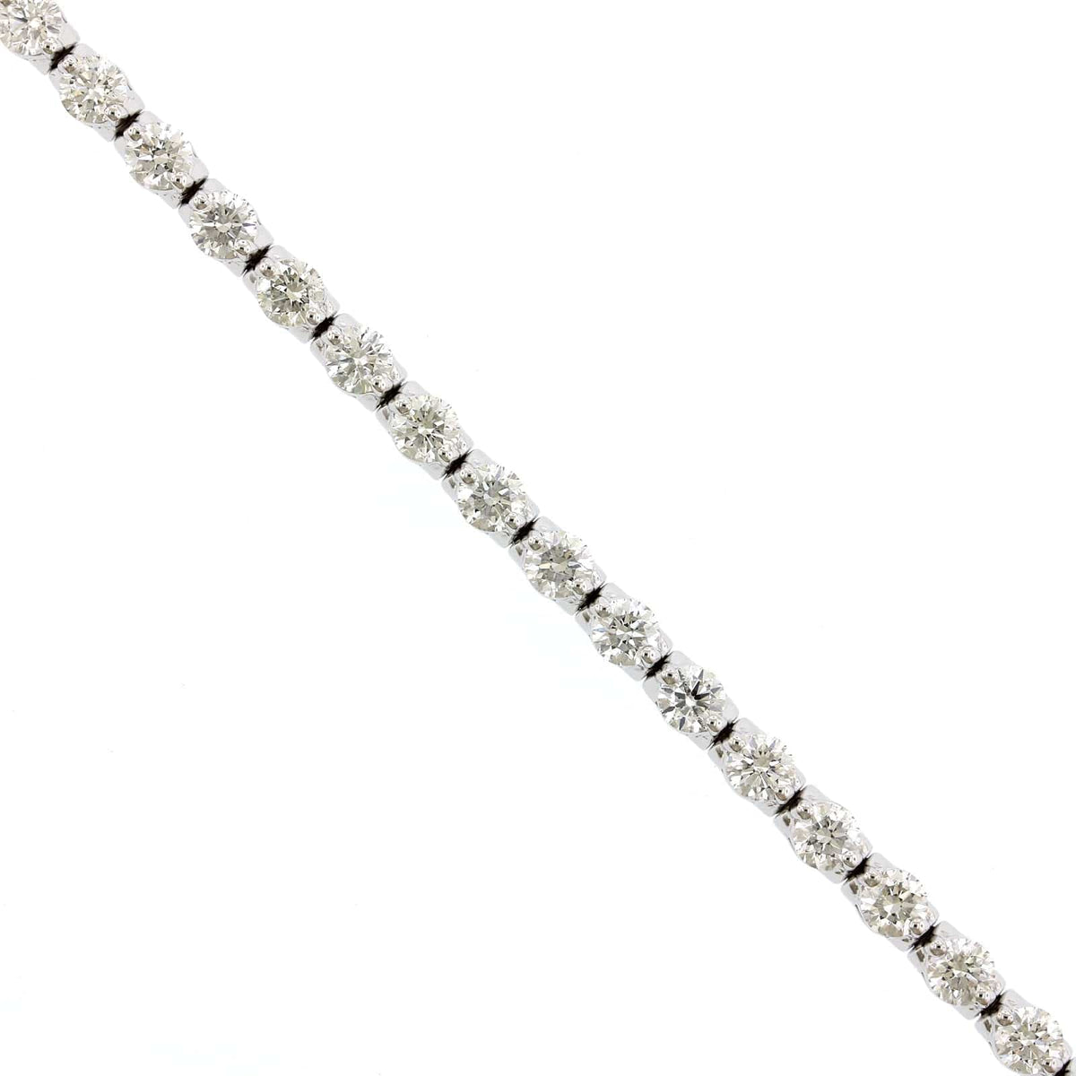 18K White Gold Single Prong Diamond Tennis Bracelet, 18k white gold, Long's Jewelers
