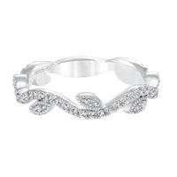 18K White Gold Vine Diamond Band, Gold, Long's Jewelers