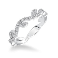 18K White Gold Vine Diamond Band