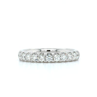 18K White Shared Prong Diamond Band, 18k white gold, Long's Jewelers