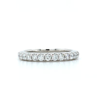 18K White Shared Prong Diamond Band, 18k white gold, Long's Jewelers