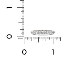 18K White Shared Prong Diamond Band, 18k white gold, Long's Jewelers