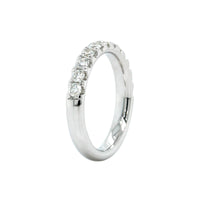 18K White Shared Prong Diamond Band, 18k white gold, Long's Jewelers