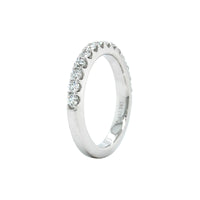 18K White Shared Prong Diamond Band, 18k white gold, Long's Jewelers