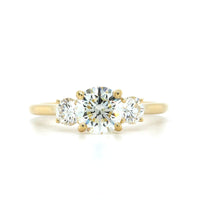 18K Yellow Gold 3 Stone Diamond Engagement Ring, 18K Yellow Gold, Long's Jewelers