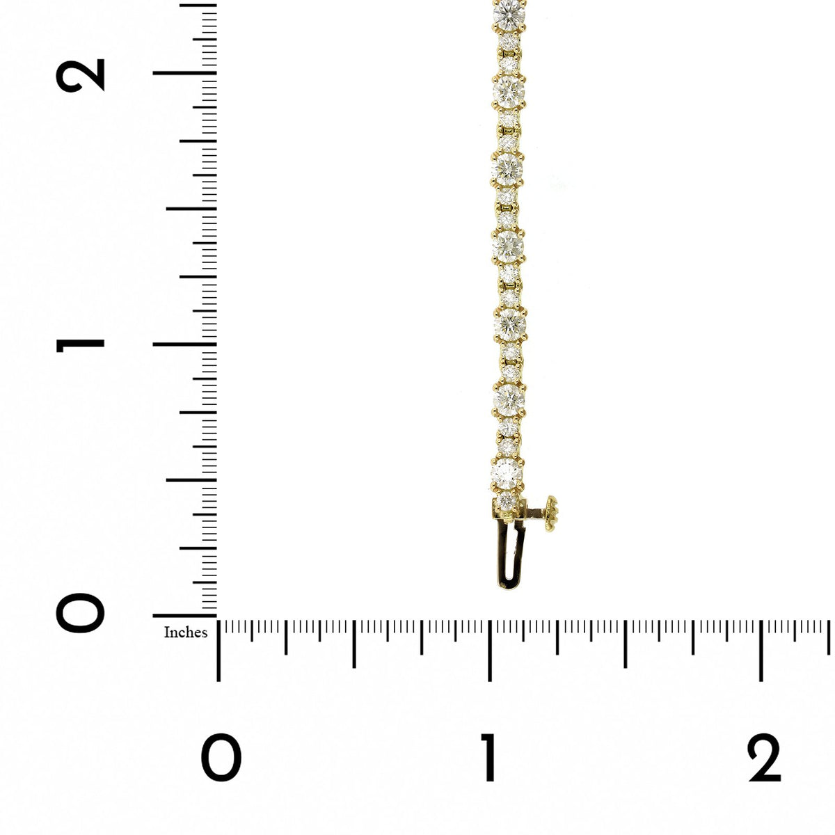 18K Yellow Gold Alternating Size Diamond Bracelet, 18k yellow gold, Long's Jewelers