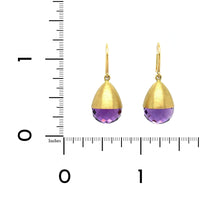 18K Yellow Gold Amethyst Buoy Drop Earrings,18k yellow gold, Long's Jewelers