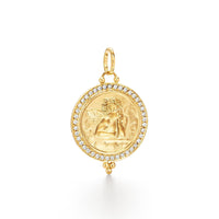 18K Yellow Gold Angel Diamond Pendant, yellow gold, Long's Jewelers