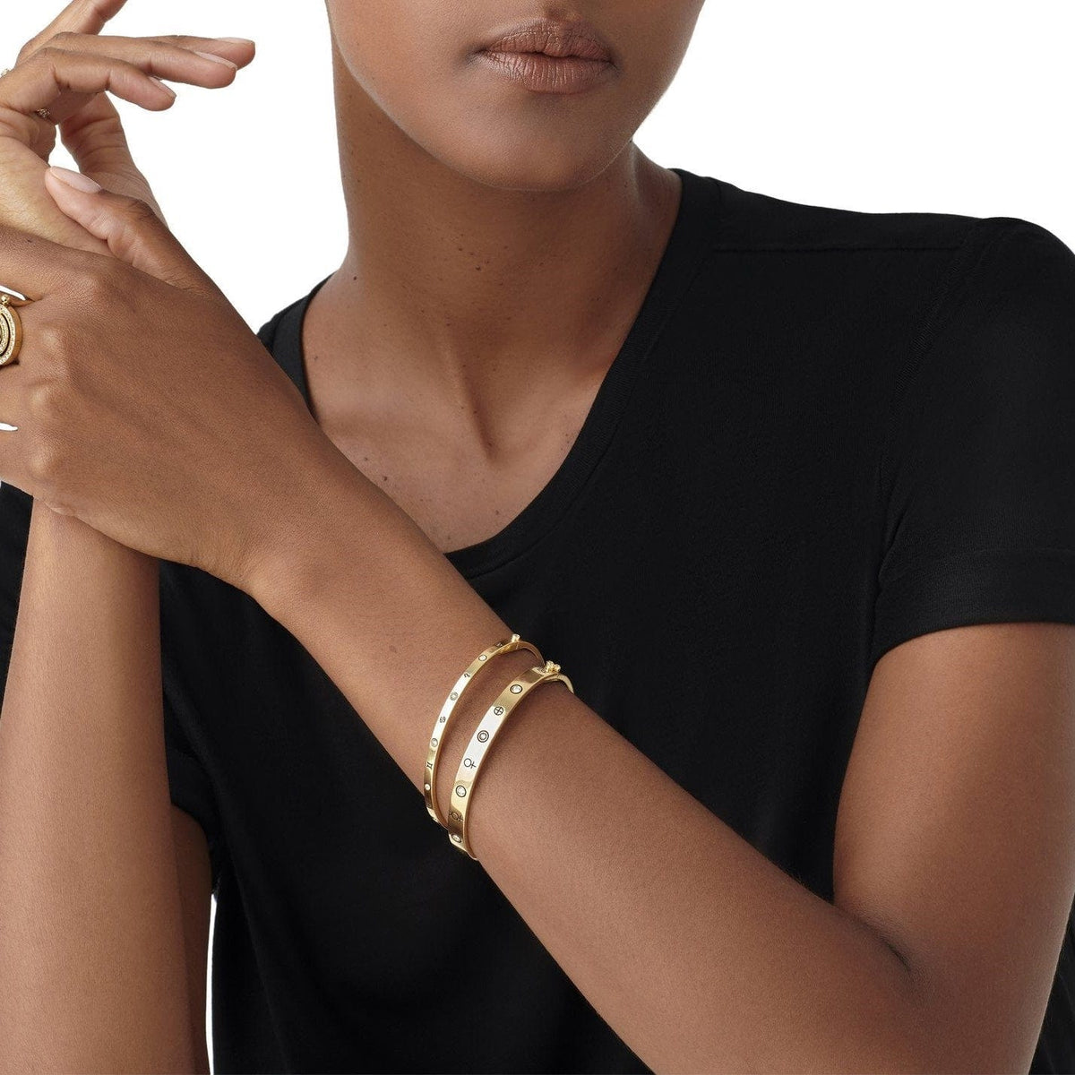 18K Yellow Gold Astrid Bangle Bracelet, yellow gold, Long's Jewelers