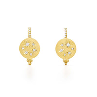 18K Yellow Gold Cosmo Diamond Dangle Earrings, yellow gold, Long's Jewelers