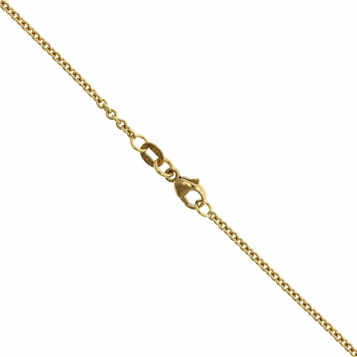18K Yellow Gold Cushion Ruby Diamond Halo Necklace, 18K Yellow Gold, Long's Jewelers