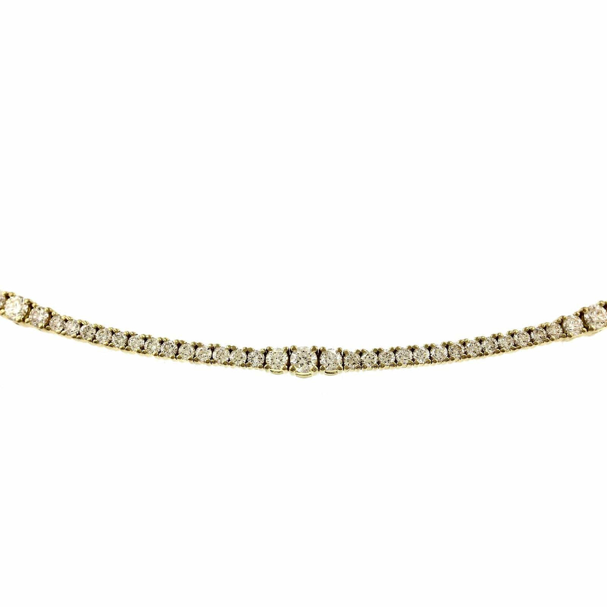 18K Yellow Gold Diamond Choker Necklace, 18k yellow gold, Long's Jewelers