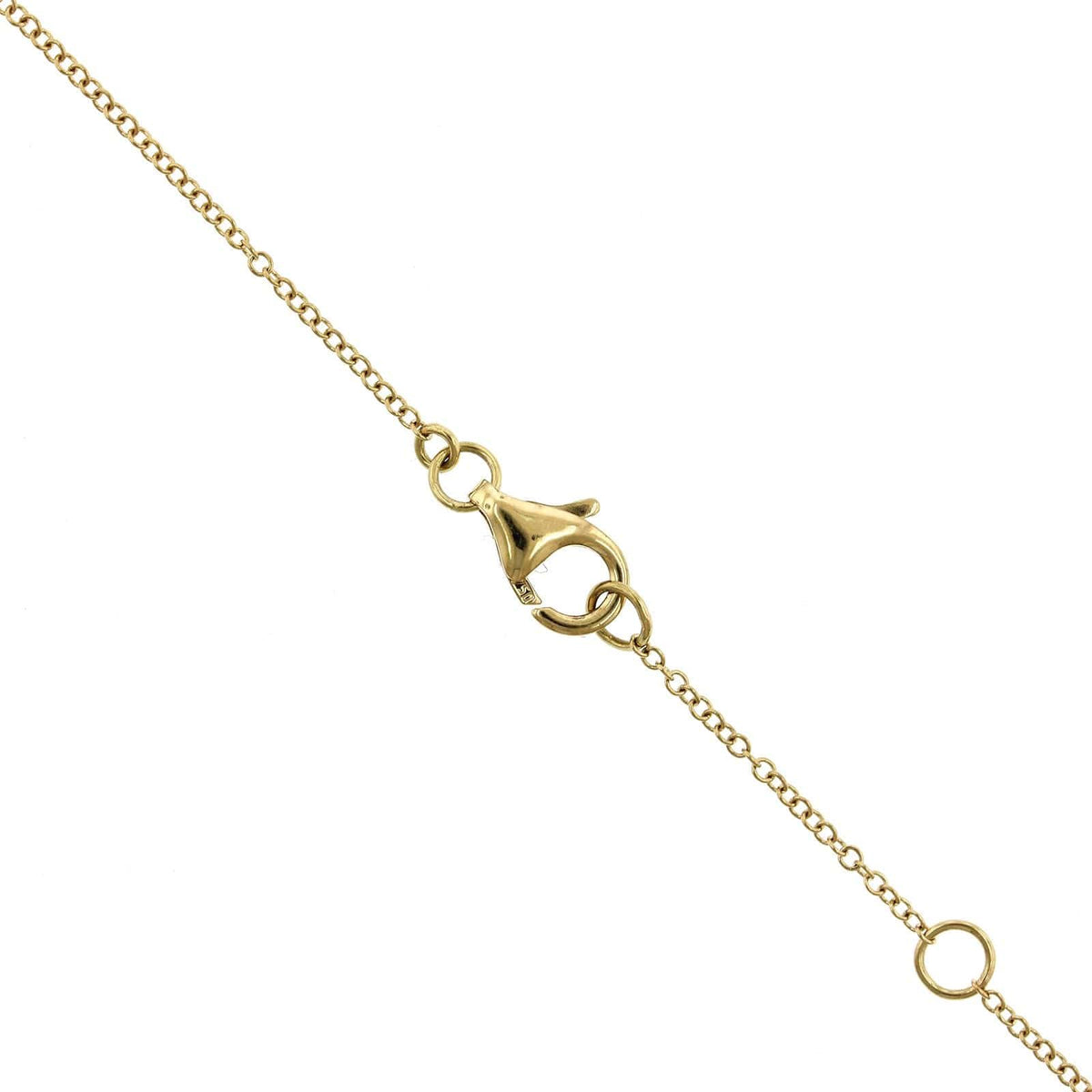 18K Yellow Gold Diamond Flower on Diamond by The Yard Necklace