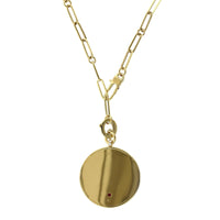 18K Yellow Gold Diamond Lapis Necklace, Gold, Long's Jewelers
