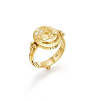 18K Yellow Gold Diamond Luna RingGold, Long's Jewelers