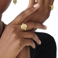 Temple St. Clair 18K Yellow Gold Diamond Luna Ring