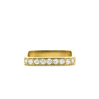 18K Yellow Gold Diamond Square Ring, Yellow Gold, Long's Jewelers