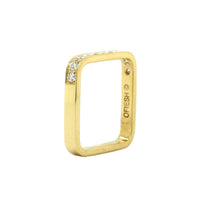 18K Yellow Gold Diamond Square Ring, Yellow Gold, Long's Jewelers