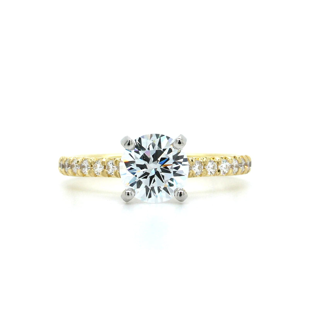 18K Yellow Gold Engagement Ring Setting