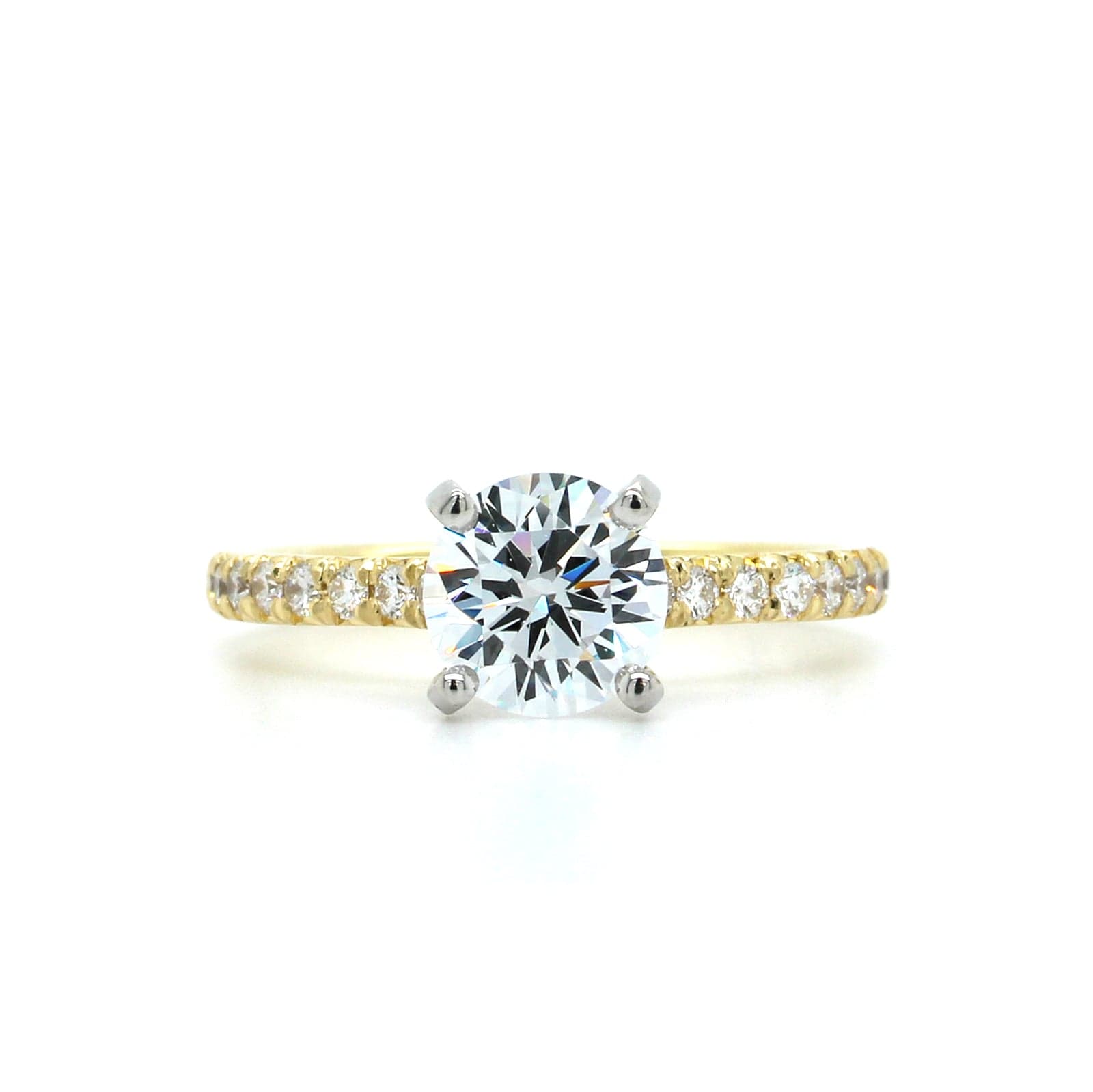 18K Yellow Gold Engagement Ring Setting