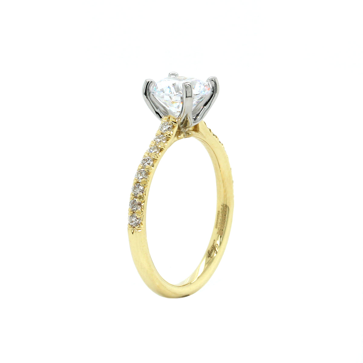 18K Yellow Gold Engagement Ring Setting