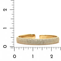 18K Yellow Gold Flexible Diamond Cuff Bracelet, 18k yellow gold, Long's Jewelers