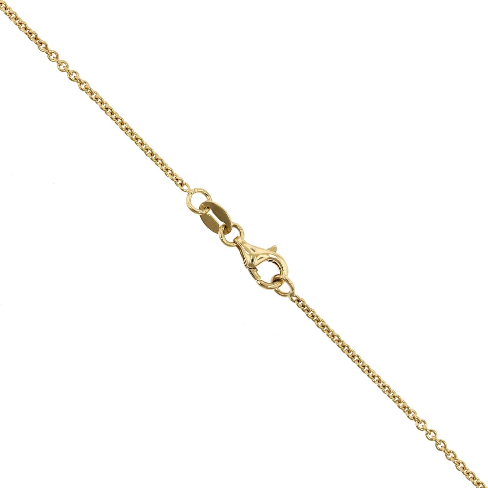 18K Yellow Gold Four Point Flower Diamond Necklace, 18k yellow gold, Long's Jewelers