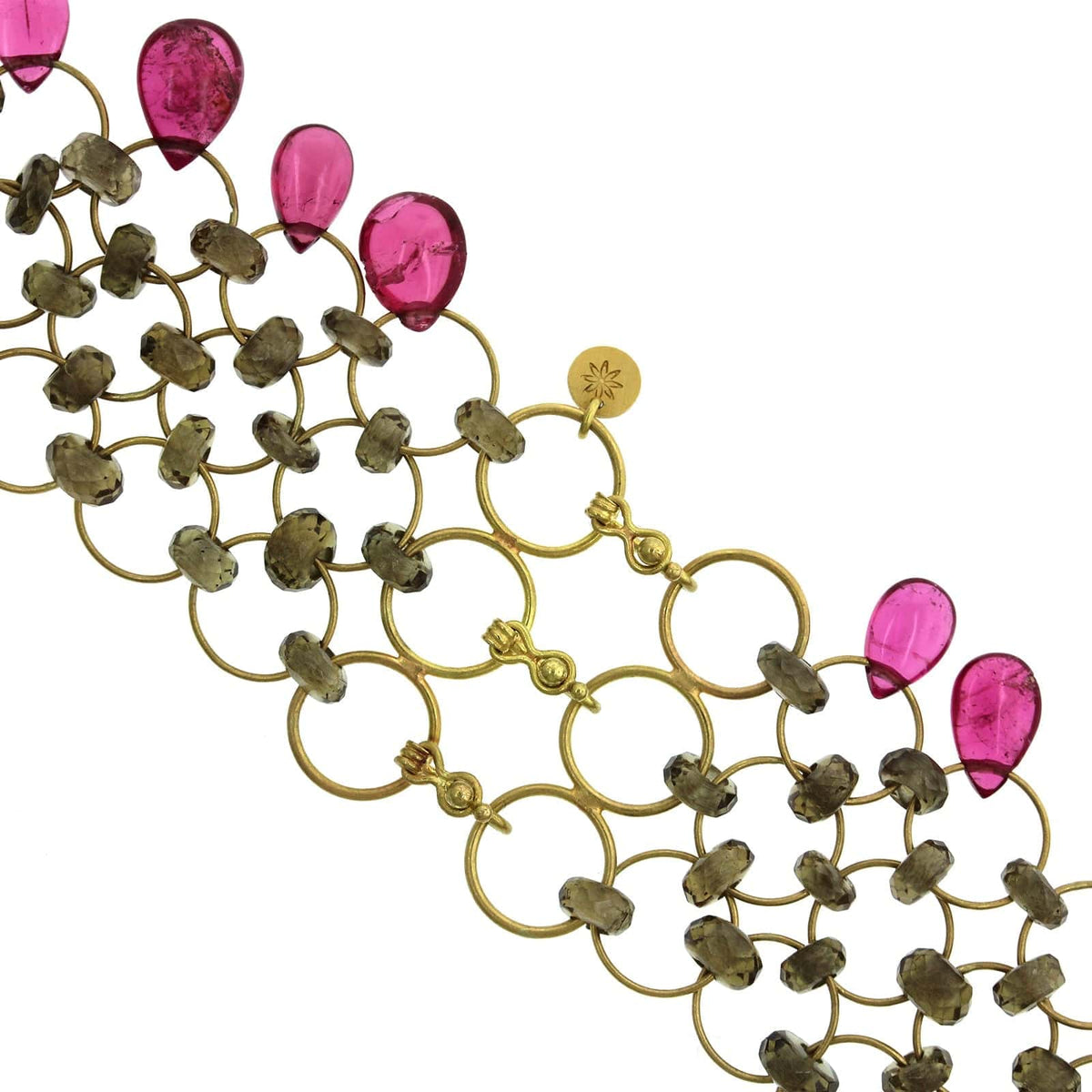 18K Yellow Gold Garnet Choker Necklace, 18K Yellow Gold, Long's Jewelers