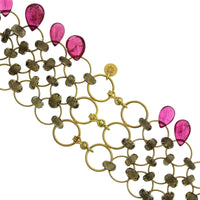 18K Yellow Gold Garnet Choker Necklace, 18K Yellow Gold, Long's Jewelers