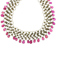 18K Yellow Gold Garnet Choker Necklace, 18K Yellow Gold, Long's Jewelers